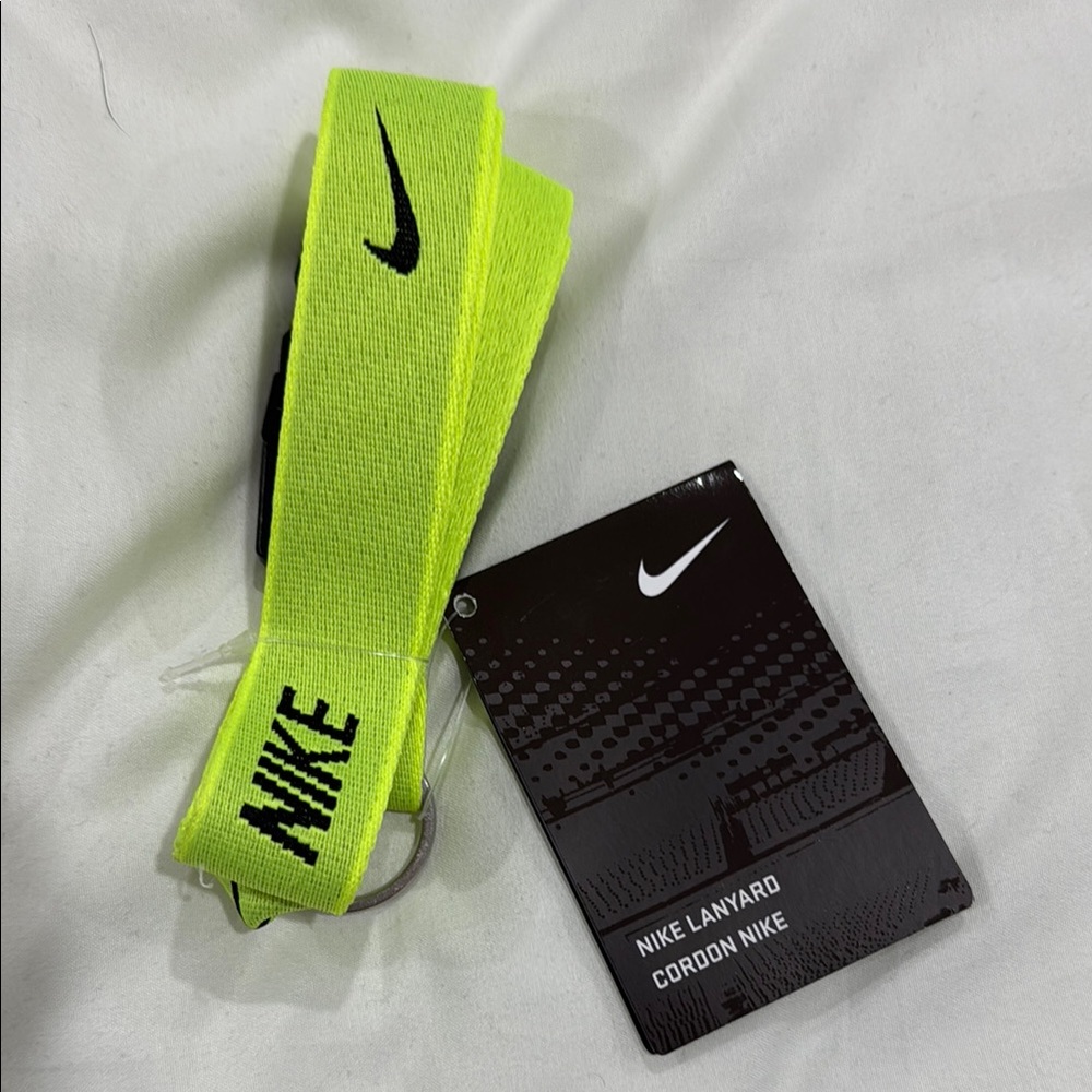 Nike Bright Green Lanyard with Black Logo